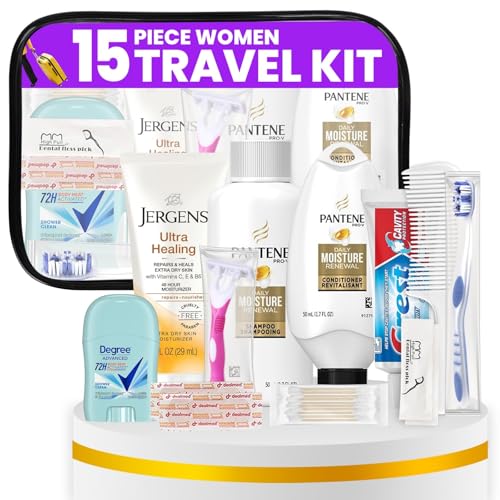 Stuhrling Bottle Trektote Toiletry Kit For Women, Featuring Top Brand