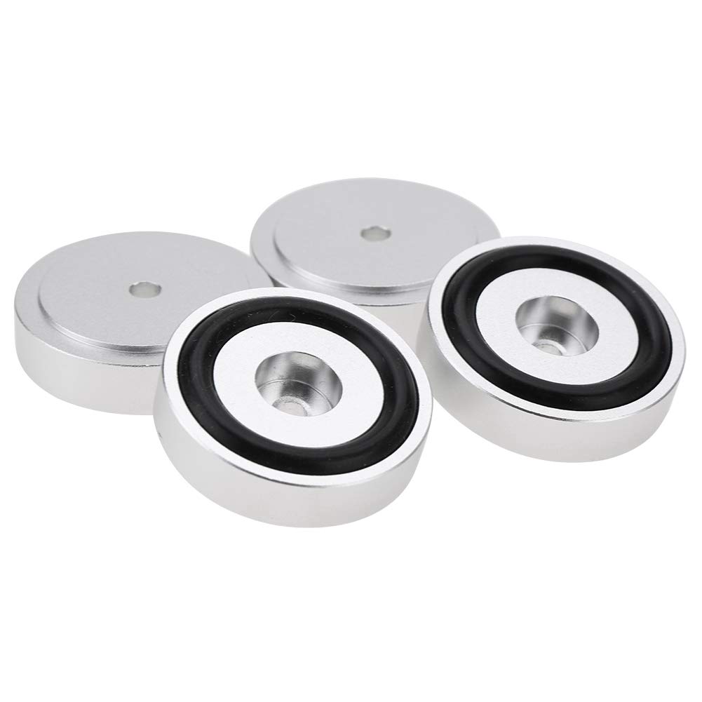 Piedini per amplificatori in lega di alluminio 40 x 10 mm universali argento
