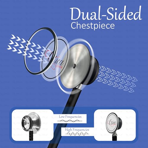 Image of OTICA Dual Head Stainless Steel Stethoscope - Stethoscopes for Nurses, Medical Nursing Students, Paramedics /EMT (Red)