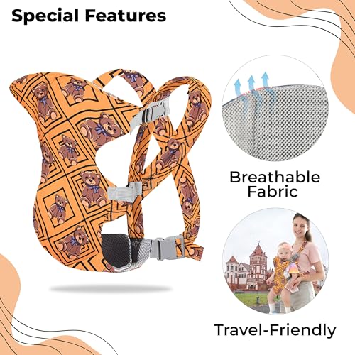 Image of Bembika Baby Carrier Newborn to Toddler with Multiple Positions Infant Carrier Soft Baby Holder Kangaroo Bag Sling Carrier All Seasons - Checkered Bear