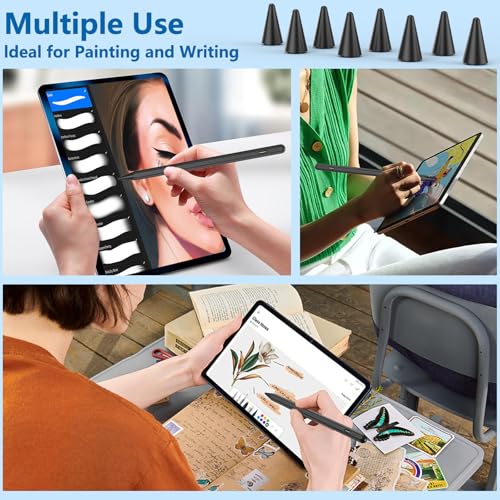 Image of 8 Pack Pencil Tips, Replacement Tips Only Compatible with Our KARFUN Pencil, iPencil Nib for iPad Pencil 2018-2023, iPad 10 /9 /8 /7 /6 Gen, iPad Pro 11 /12.9, iPad Air 5 /4 /3, iPad mini 6 /5Gen (Black)