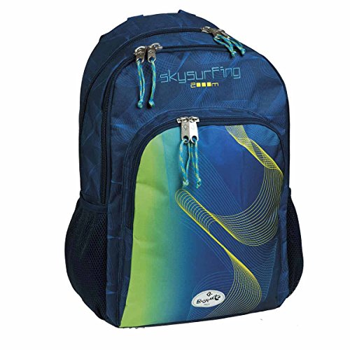 Mochila escolar doble Busquets Skysurfing con espaldera acolchada y tres cremalleras