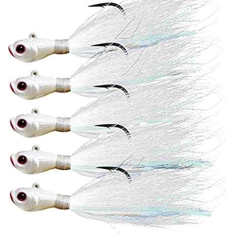 kmucutie 5 pcs Bucktail Jigs Cover
