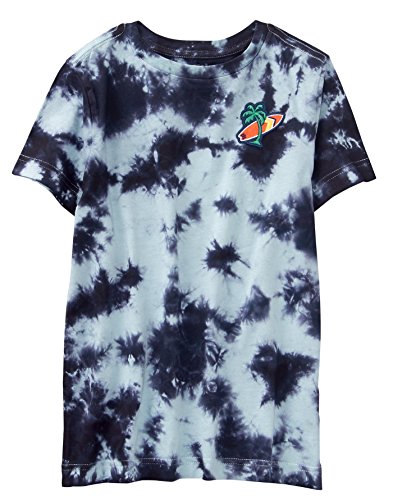 Crazy 8 Boys' Little Short Sleeve Crewneck Tee, Handsome Navy tie die Graphic, S