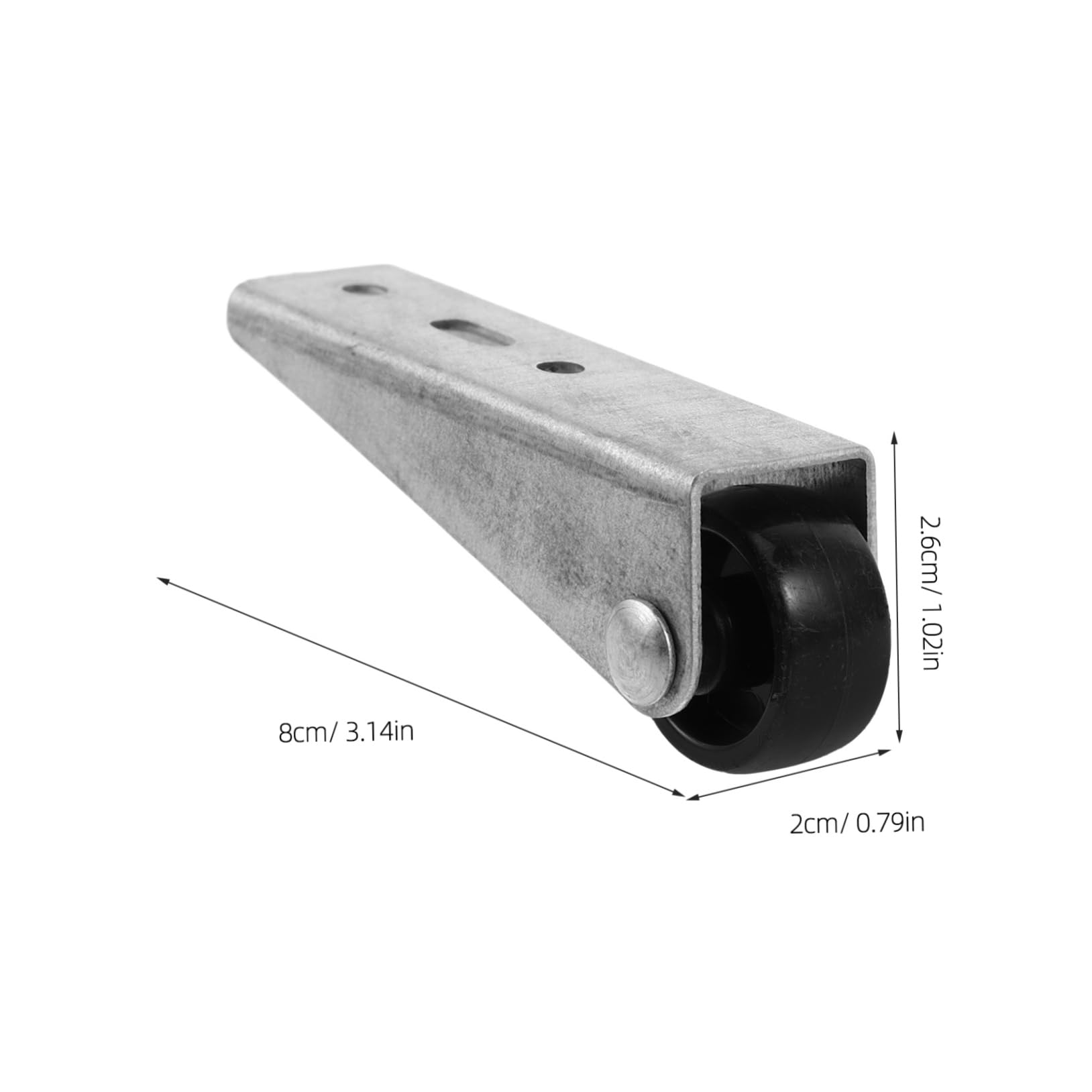 HEALLILY 5pcs Boat Bow Roller Caster Wheels Stainless Steel Bow Roller Gate Caster Replacement Garden Door Wheel Sliding Door Wheels Anchor Roller Winch Roller Nylon Black