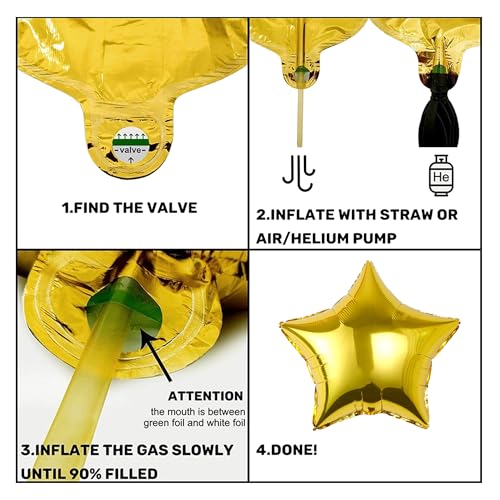 Xietaea Deko 15 Geburtstag Jungen Mädchen - Schwarz Gold Luftballons Happy Birthday Girlande Tortendeko, XXL Zahlenballon Hängende Spiralen und Wimpel für 15 Jahre Geburtstagsdeko