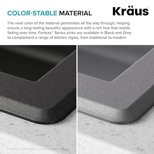 KRAUS Black 33 in Single Bowl Drop In Granite Kitchen Sink KGD-54BLACK - image 9