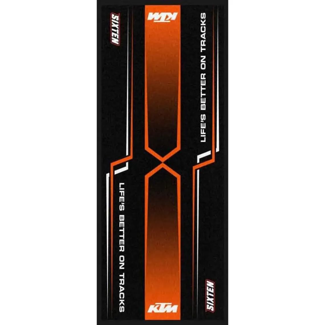 SIXTEN Motormat voor KTM 95 x 240 cm, milieuvriendelijke motormat, voor paddocks en garage, wasbaar en milieuvriendelijk, ideaal cadeau voor motorfiets SIXTEN Motormat voor KTM 95 x 240 cm, milieuvriendelijke motormat, voor paddocks en garage, wasbaar en milieuvriendelijk, ideaal cadeau voor motorfiets