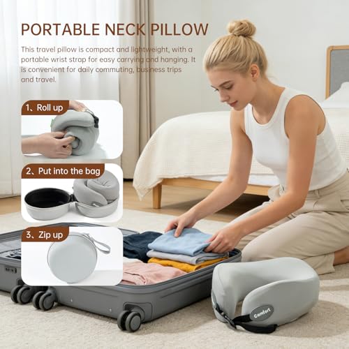 Almohada de espuma viscoelástica para cuello ergonómica miniatura 2
