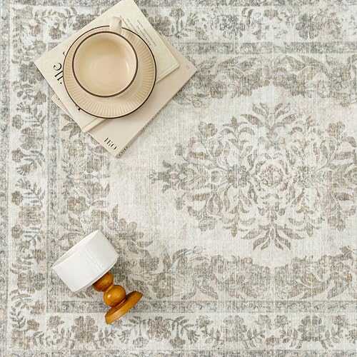 Tapete PureCozy 8x10 Beige Vintage Lavable miniatura 6