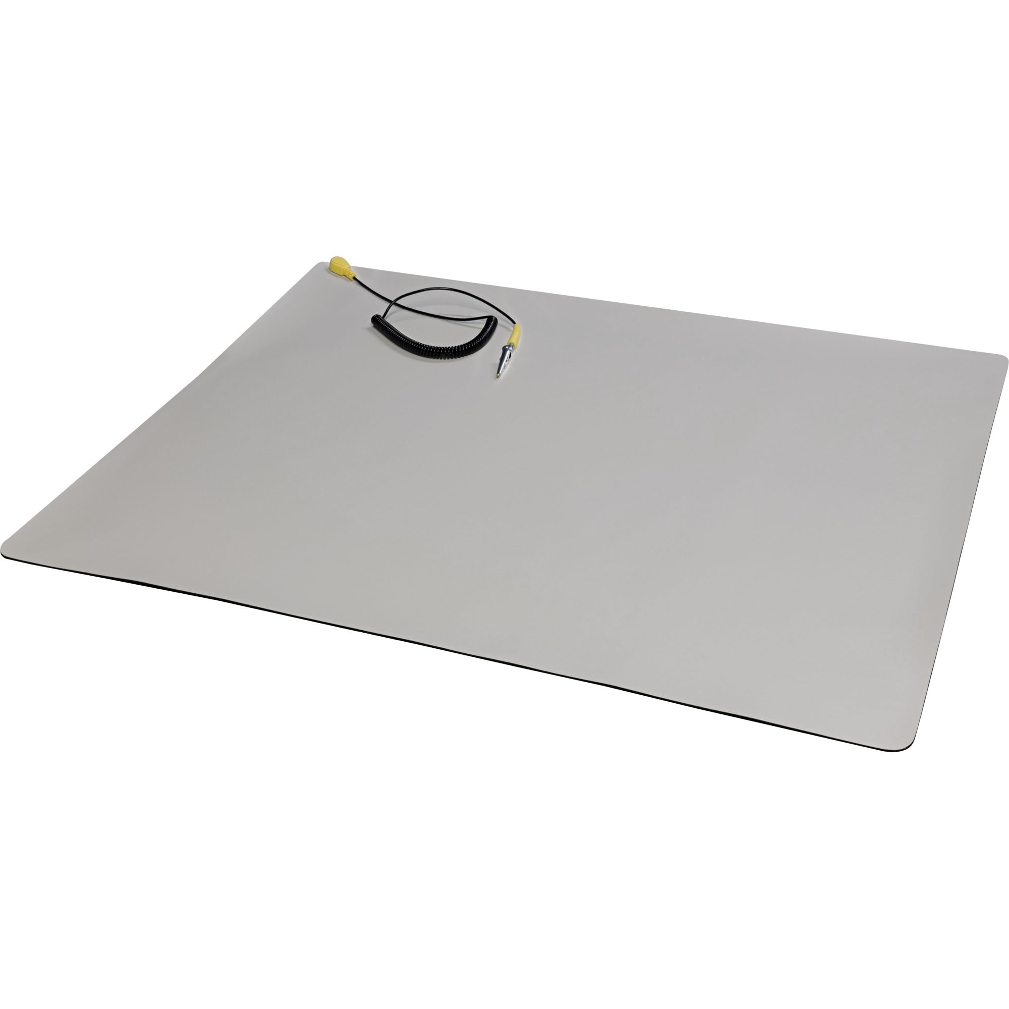 InLine® Antystatyczna mata robocza, 90 x 60 cm, ochrona ESD, odprowadzająca powierzchnia PCW, w zestawie kabel spiralny z zaciskiem krokodylkowym – do prac elektronicznych, 55553A