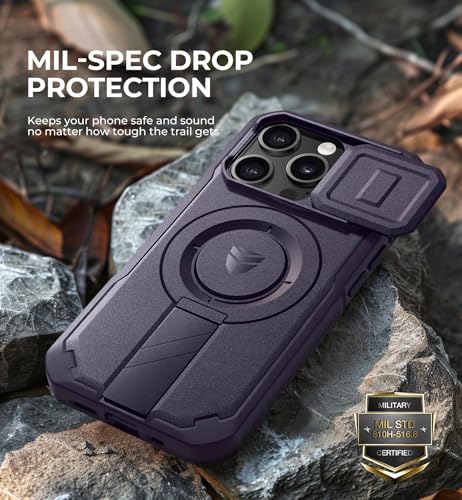Coque iPhone 15 Pro Protection Lourde Antichoc et Béquille de Support Multi-Angle - 6