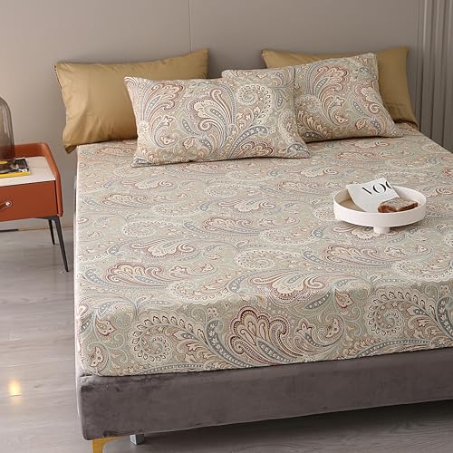 Camfortbliss Cotton Pillowcase For Hair And Skin Queen Size, Luxury Paisley Pillowcases 20X30 Inches thumb #5