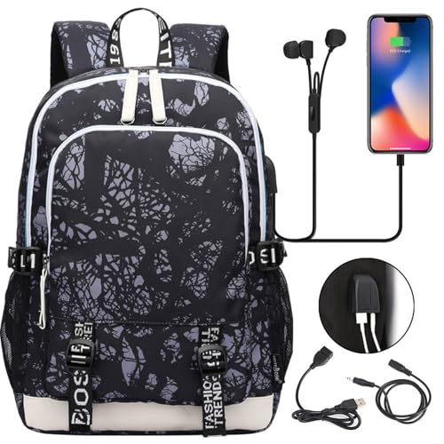 Anime Kaiju No. 8 Backpack Hibino Kafka Rucksack Laptop Bag Daypack School Bag with USB port 92
