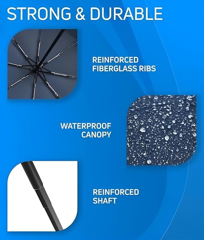 Image of SKYTONE Umbrella, Strong Compact & Easy Auto Open /Close For Sun-Wind and Rain UV Large Size Windproof Foldable For Men Women Kids Boys Girls
