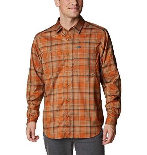 Image of Columbia Men Omni-Shade Silver Ridge Utility Lite Plaid Hiking and Trekking Long Sleeve Shirt