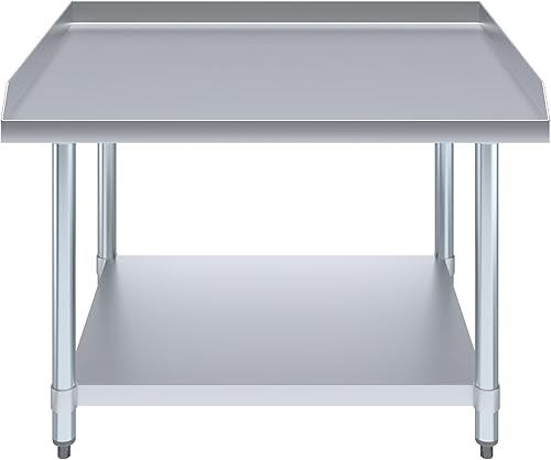 Miniatura 4 de AmGood Soporte para equipo de acero inoxidable de 30 x 36 pulgadas | Altura: 24 pulgadas | Mesa de parrilla comercial resistente