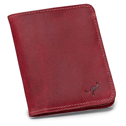 Porta Cartão Mini Carteira Couro Legítimo Natural Slim (Bordo)