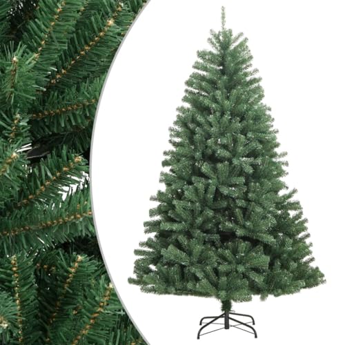 Árbol de Navidad artificial de 210 cm con ramas con bisagras y base verde estable 3