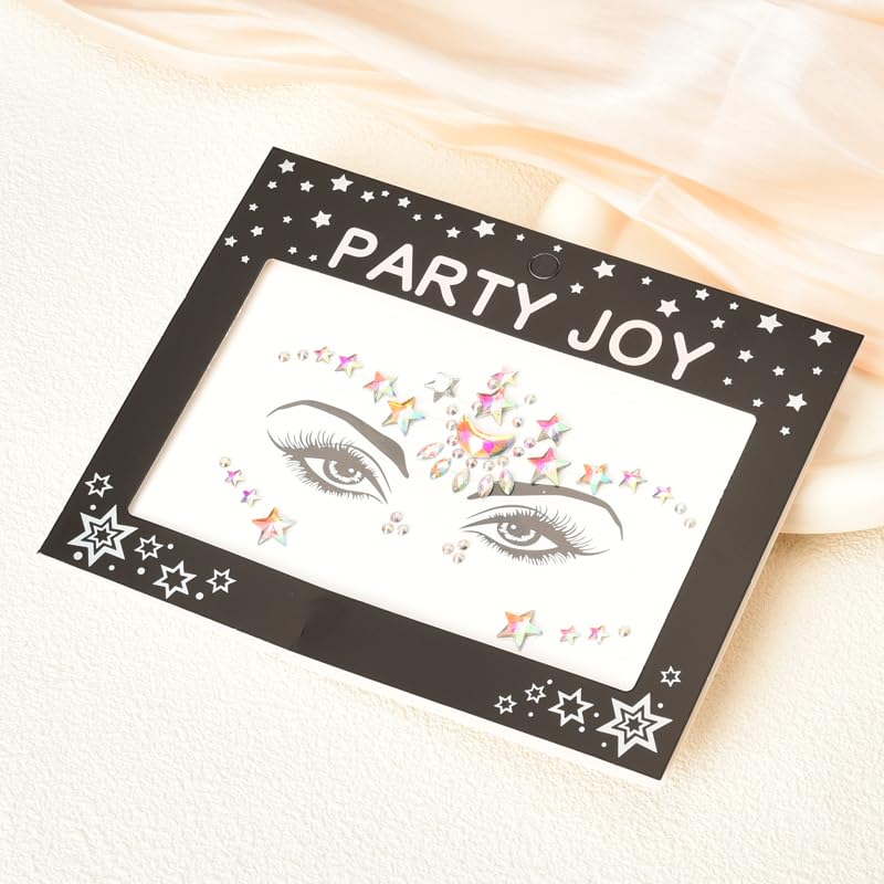 Miniatura 2 de Calcomanías de diamantes de imitación para la cara, gemas de cara de sirena, accesorios para mujer, calcomanías con purpurina para la cara,