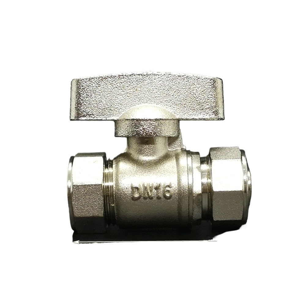 Brass Nickelage DN15 DN20 Male/Female Thread Ball Valve 1216/1418/1620/2025/2632 Pex Pipe Fitting Aluminum Pipe Fittings SUNBOOOYIN(1216 Nickel Plated)