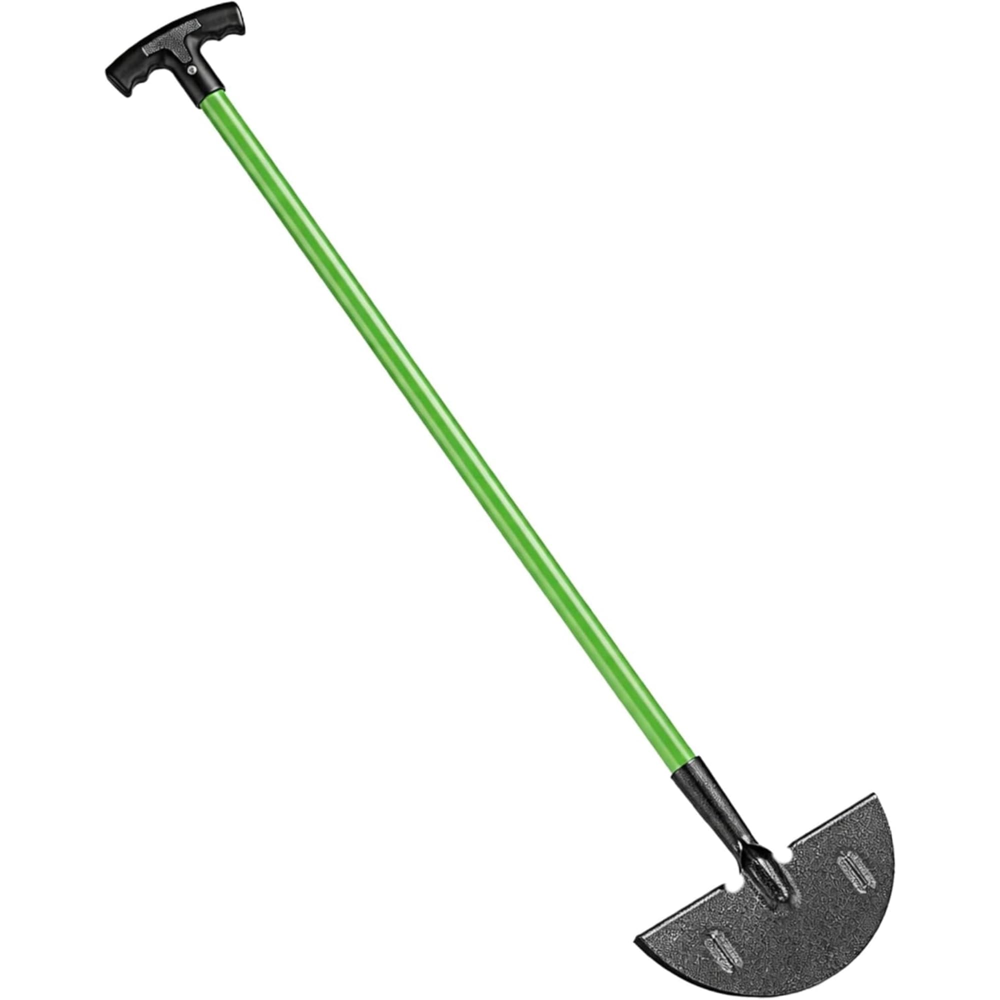 KAYNUR Heavy Duty Lawn Edger 91cm T Handle, Carbon Steel Half Moon Grass Border Cutter with Foot Step, Manual Garden Edging Tool for Lawn, Path, Patio, Flower Bed & Driveway Edges