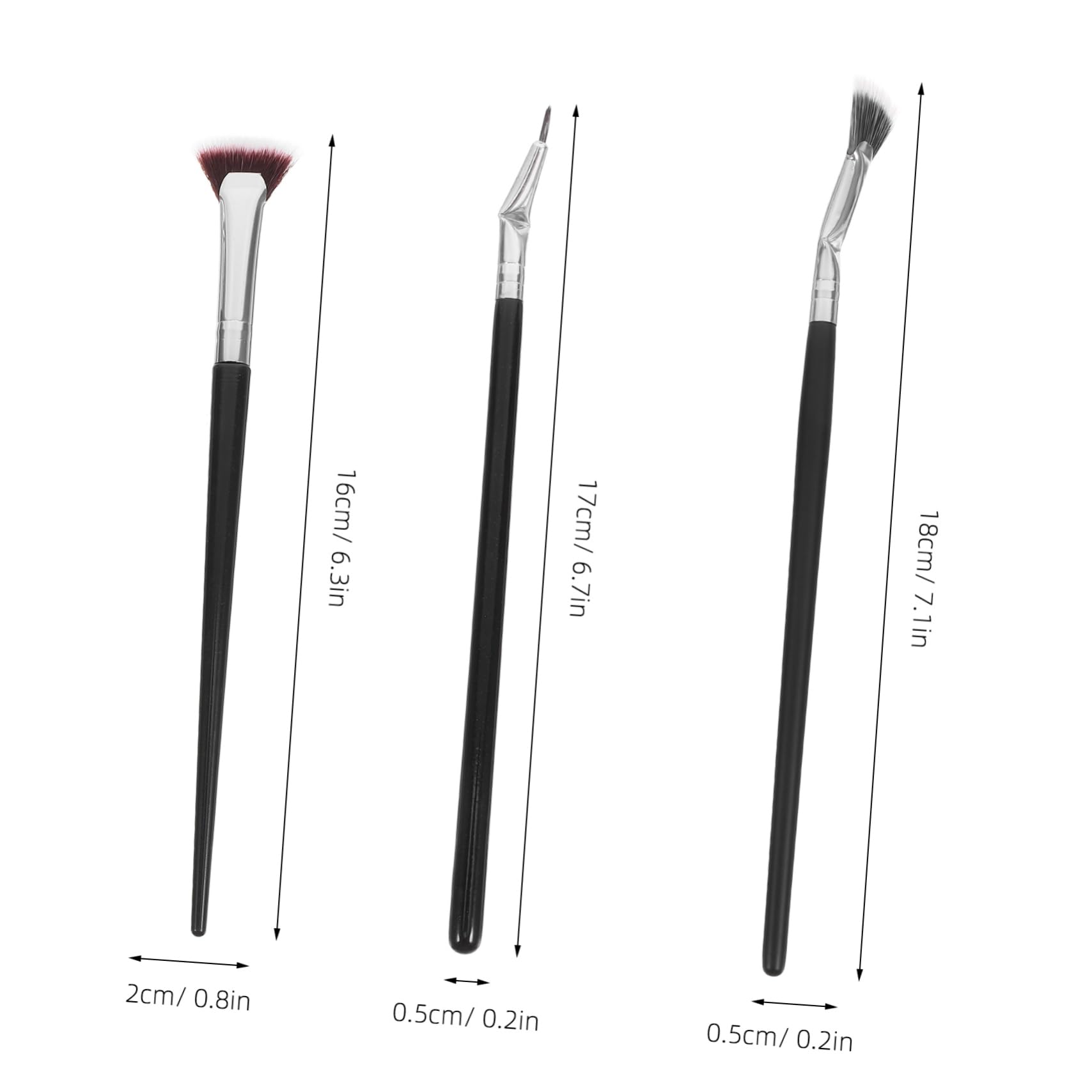 AUTSUPPL Angled Fan Shape Mascara Brushes Set 4pcs Lash Brush for Eyelash Extensions Soft and Comfortable Makeup Tool for Women