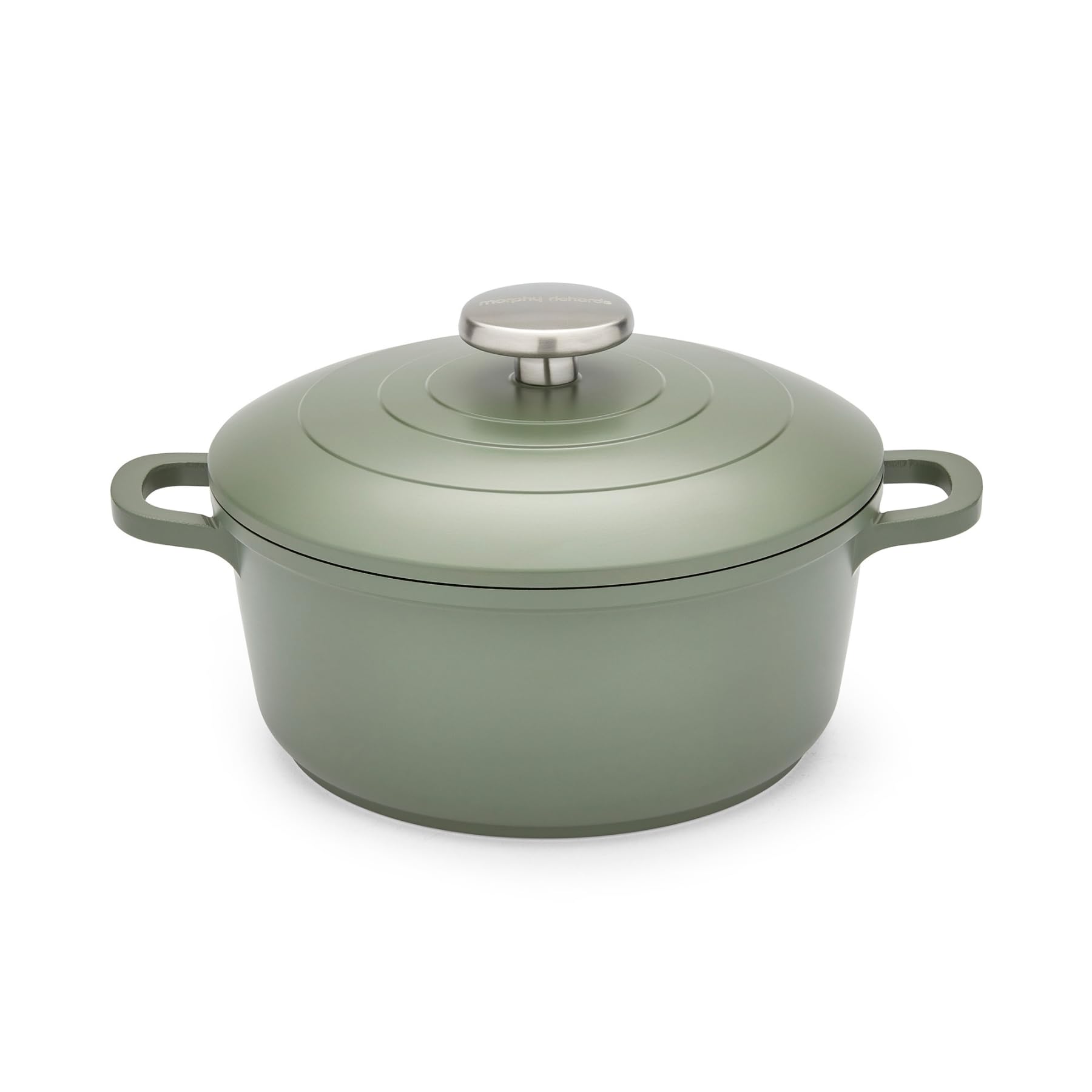 Morphy Richards Green 20Cm Cast Aluminium Casserole Dish In | : Medium