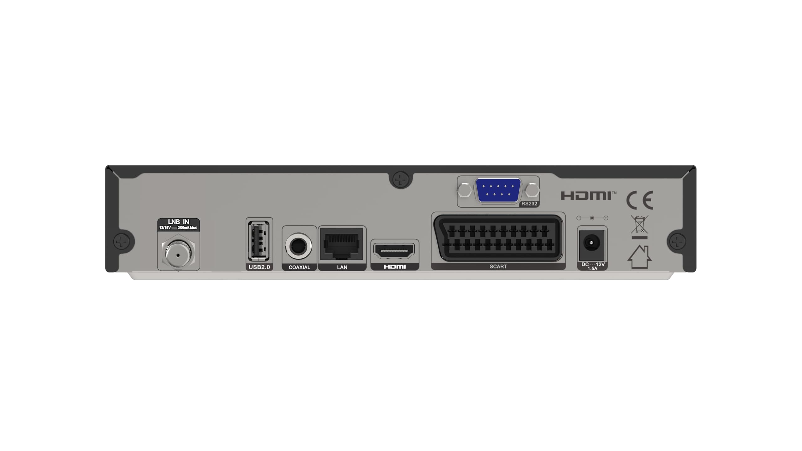 Viark Sat - Receptor Satélite Digital Full HD DVB-S2 Multistream H265, con LAN, Antena WiFi USB y Lector de Tarjetas CA