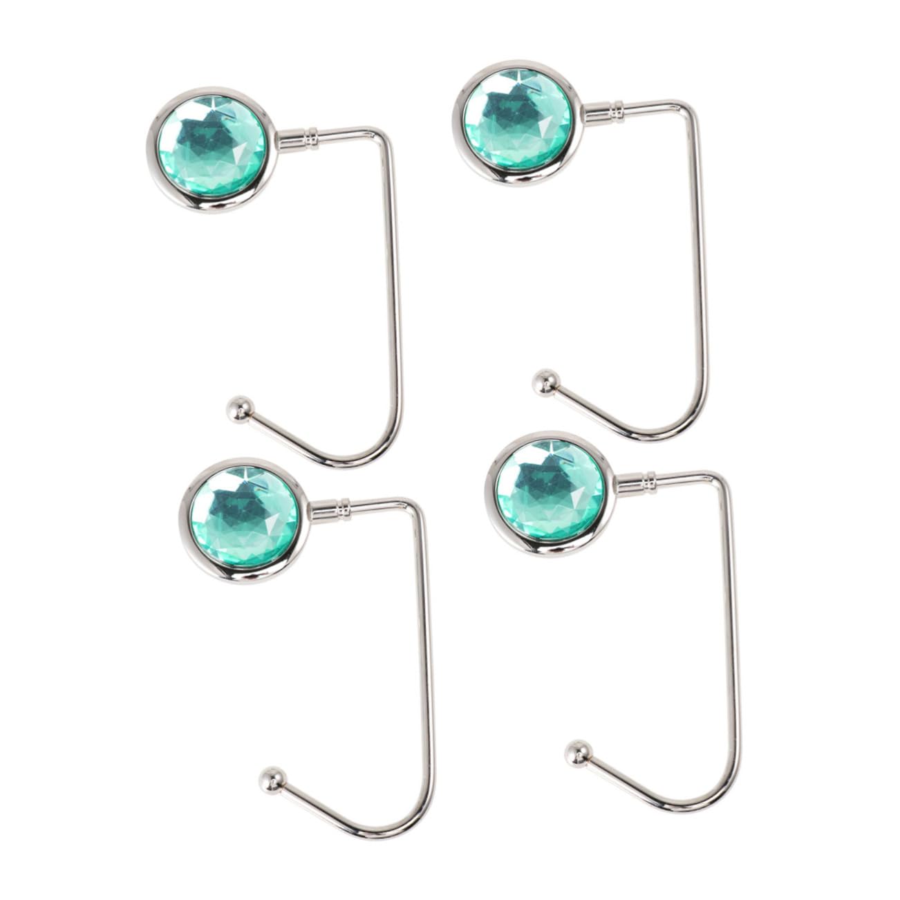 TENDYCOCO 4pcs Handbag Hook Hooks Backpack Hook Schoolbag Hook Bag Table Hook Green