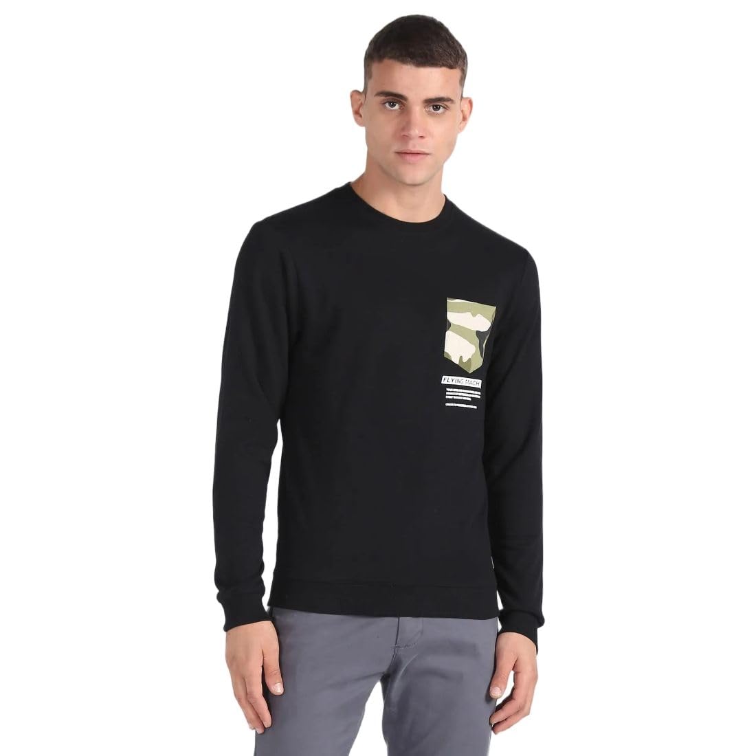 flying machine Men's Regular Fit Sweatshirt| Printed-picture-38