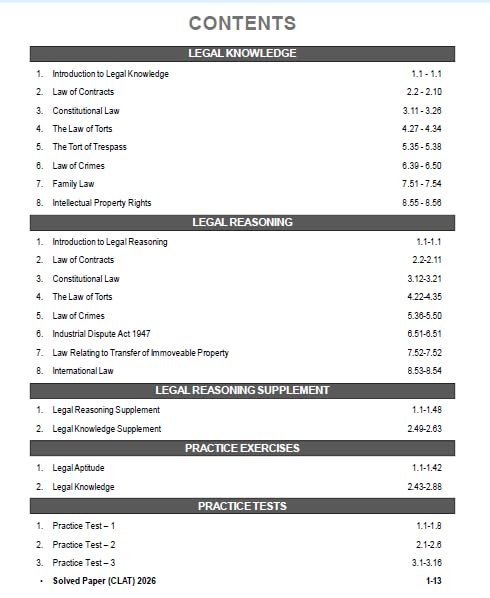 Image of GKP CLAT 2027 Legal Aptitude Guide | Includes Solved Paper of CLAT 2026 | 3 Full-Length Mock Tests | Comprehensive Legal Reasoning & Legal Knowledge for CLAT Preparation