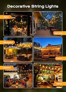 Brightown Outdoor String Lights Patio Lights 100FT ST38 Waterproof Dimmable — photo 5 of 6