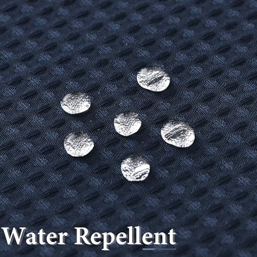 Naturoom Navy Blue Waffle Shower Curtain Set with Snap-in Liner, 240GSM Modern Waffle Weave Heavyweight Fabric Shower Curtain and Liner for Luxury Neutral Hotel & Spa Bathroom Decor, 72x72