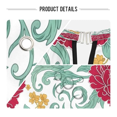 Capa para corte de cabello Peony Roja, profesional e impermeable para barbería y peluquería, con cierre ajustable de broche metálico miniatura 4
