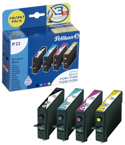 Preisvergleich Produktbild Pelikan Druckpatronen PromoPack P22 T1291 / T1292 / 1293 / T1294