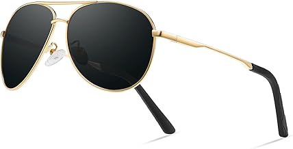 Polarized Pilot Sunglasses for Men & Women – Lightweight Metal Frame, UV400 Protection