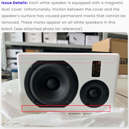 Image of SMSL Bookshelf Speakers Tabebuia, Studio Hi-Fi Speakers for Home Audio Wavecor Custom Drivers, 100 Watts Per Channel, Audiophile HIFI Two-Way Bookshelf Desktop Surround Passive Speaker, White(Pair)