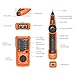 Wire Tracker Meterk RJ11 RJ45 Line Finder Handheld Cable Tester Multifunction Cable Check Wire Measuring Instrument for Network Maintenance Collation, Telephone Line Test, Continuity Checking