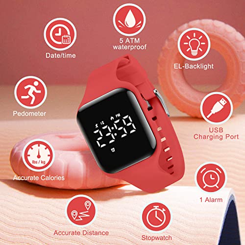 Image of BEN NEVIS Kids Watch, Digital Watch for Boys Girls, Sport Watch with Fitness Tracker, Alarm Clock, Stopwatch, No App and Waterproof, Watch for Kids Ages 5-12