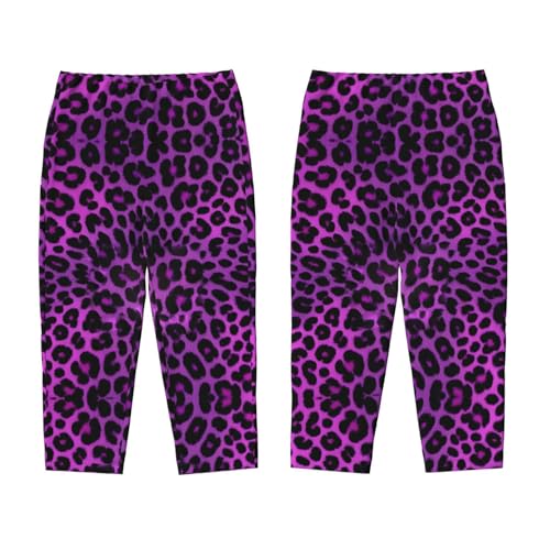 Pajama Pants Pajama Bottoms with Elastic Waistband Sleepwear Lounge PantsLeopard Print P3