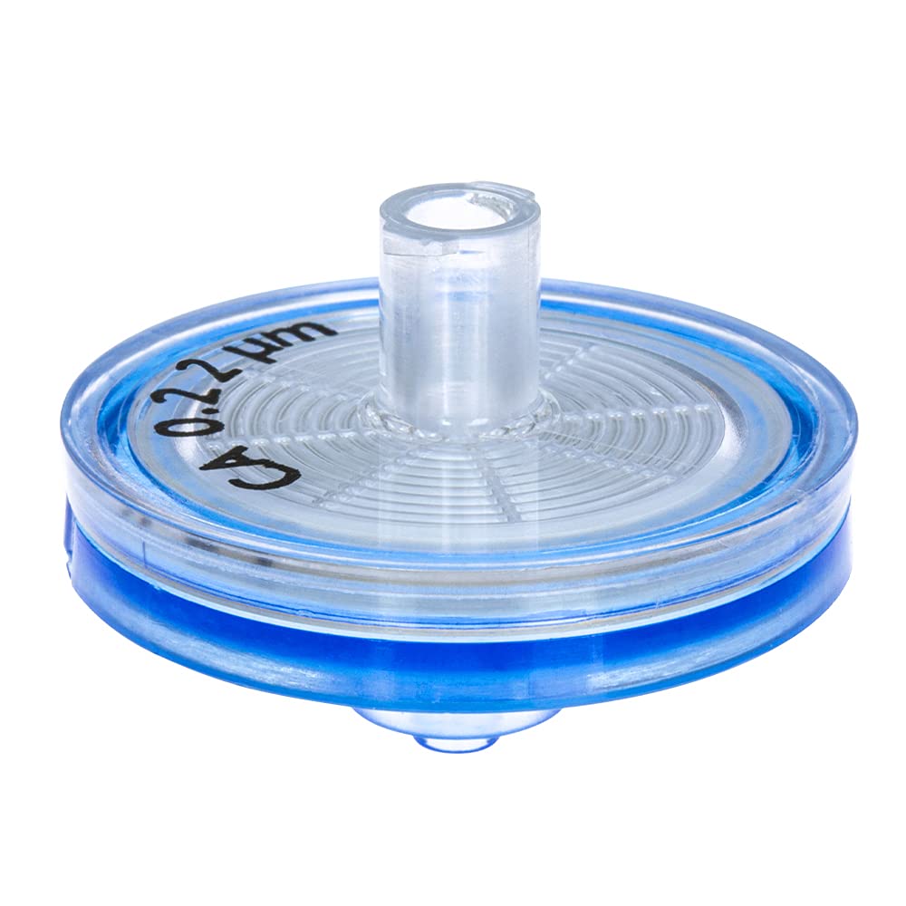GVS Filter Technology, Filtro Siringa, ABLUO, 25mm, Membrana CA, 0.22µm, Housing Acrilico, Blu, 100/pz