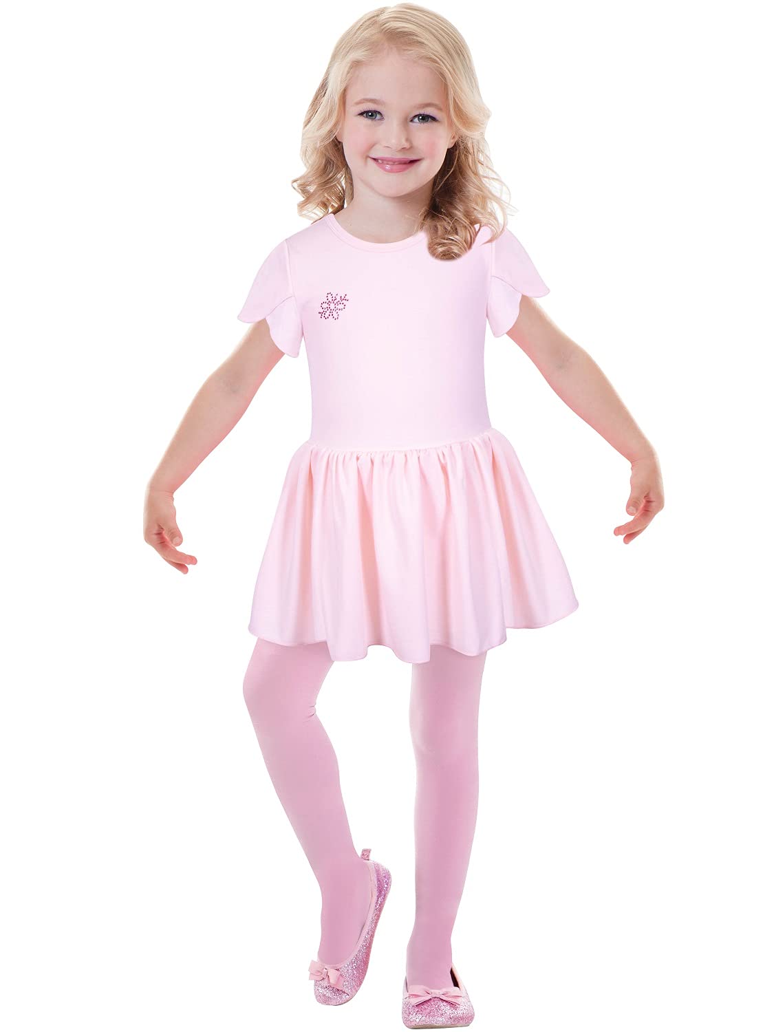 amscan (PKT) (9908191) Child Girls 1Pc Leotard+Skirt Ballet Costume (4-5yr)
