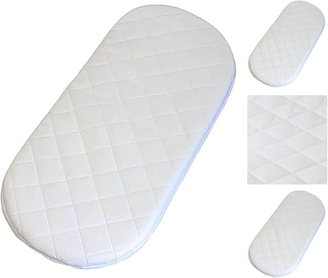 Bluemoon Bedding Microfibre Hypoallergenic Pram Mattress 74 x 33 x 4cm Thick (Rounded Corners)