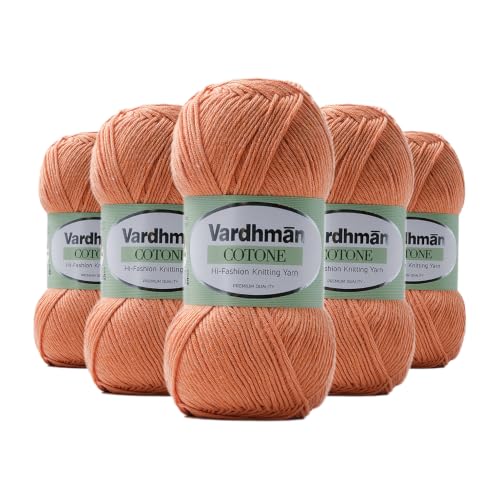 Image of Vardhman Cotone Cotton Acrylic Yarn 6 Ply Fine Weight Yarn | Pack-5