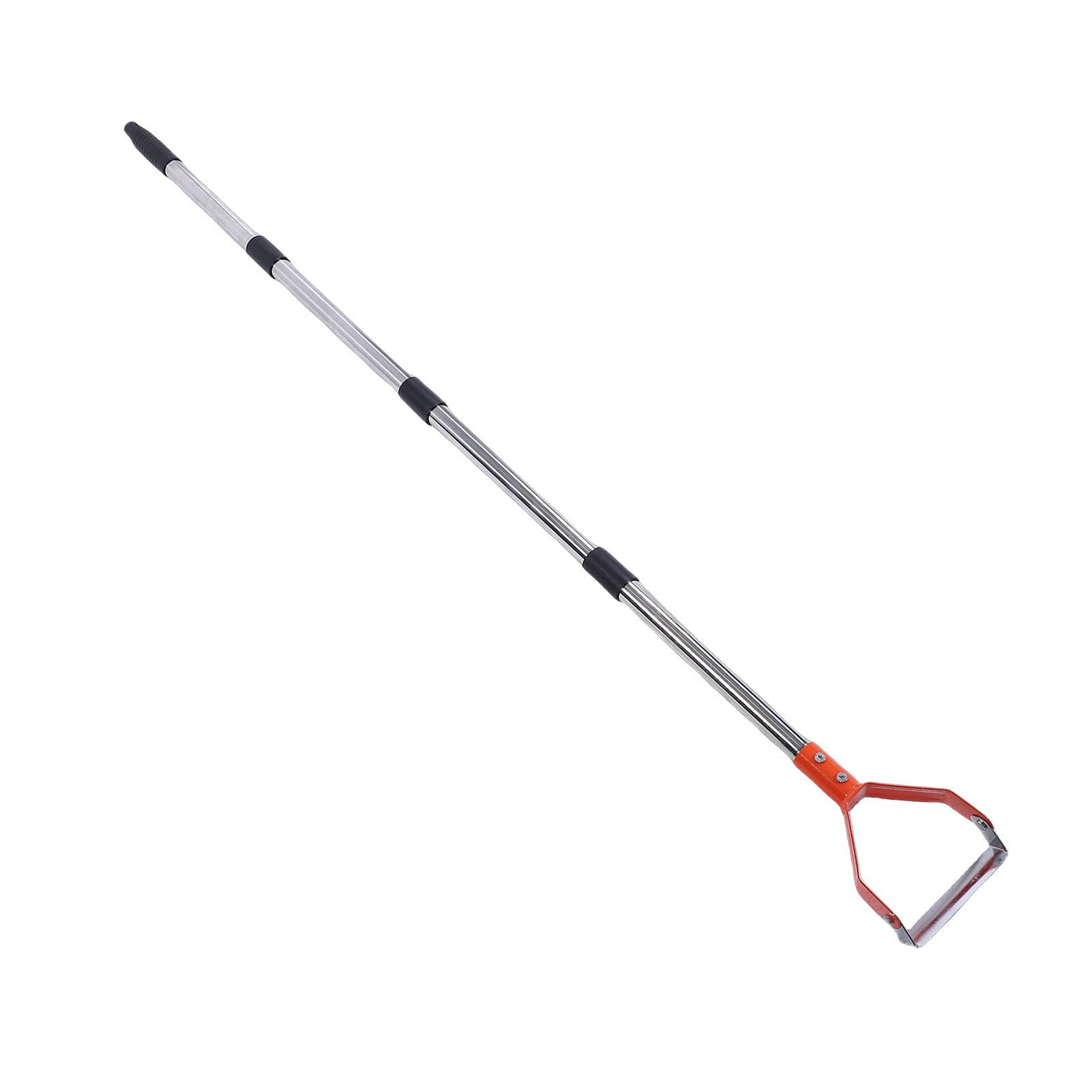 Wakects Zappa con Staffa, Zappa da Diserbo in Acciaio al Carbonio con Manico Regolabile in Acciaio Inossidabile da 30 a 61 Pollici, Lama Ad Anello Push Pull, Strumento da Giardinaggio Verticale per