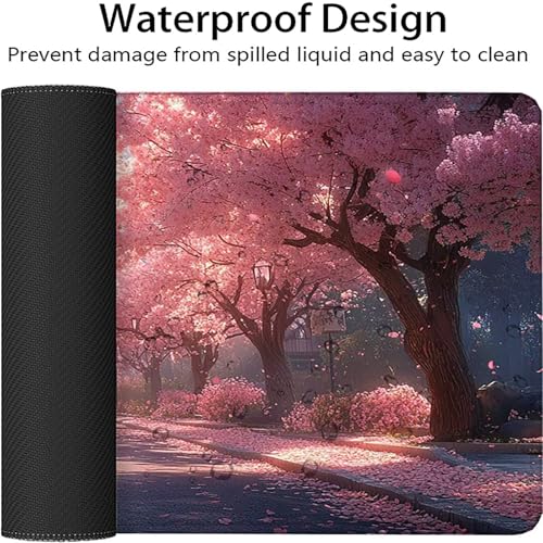 Tapis souris rose imperméable avec base en caoutchouc antidérapant - 5