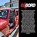 Mirror Doors Off Compatible with Jeep Wrangler JK TJ YJ CJ & Gladiator (Driver & Passenger Side Mirror) Quick Release with Adjustable Arms - Rectangular, Black