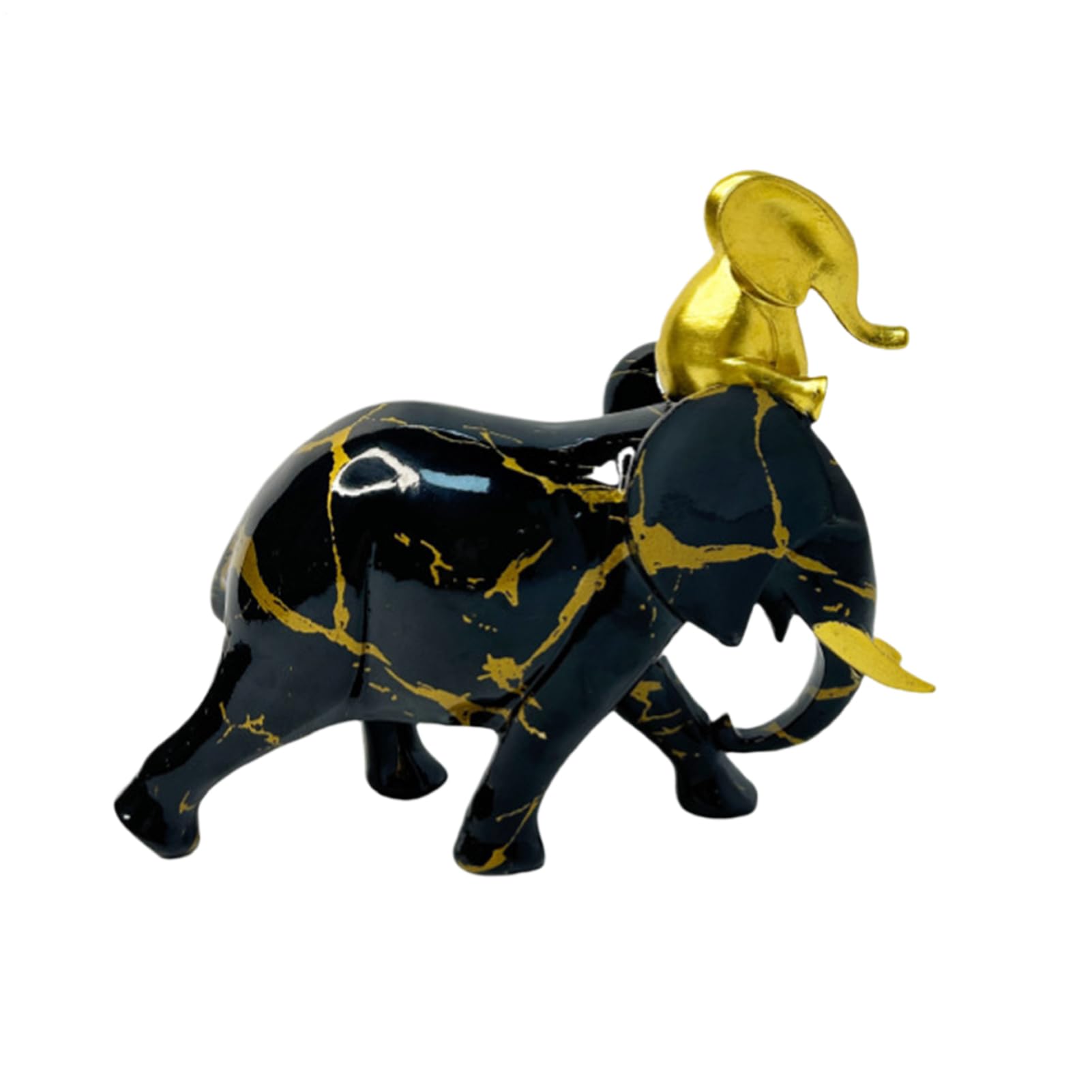 Statue d'éléphant en résine aux finitions soignées pour décoration chic