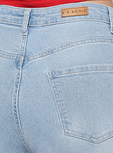Image of AKA CHIC Women Flare Fit High Rise Stretchable Denim Jeans
